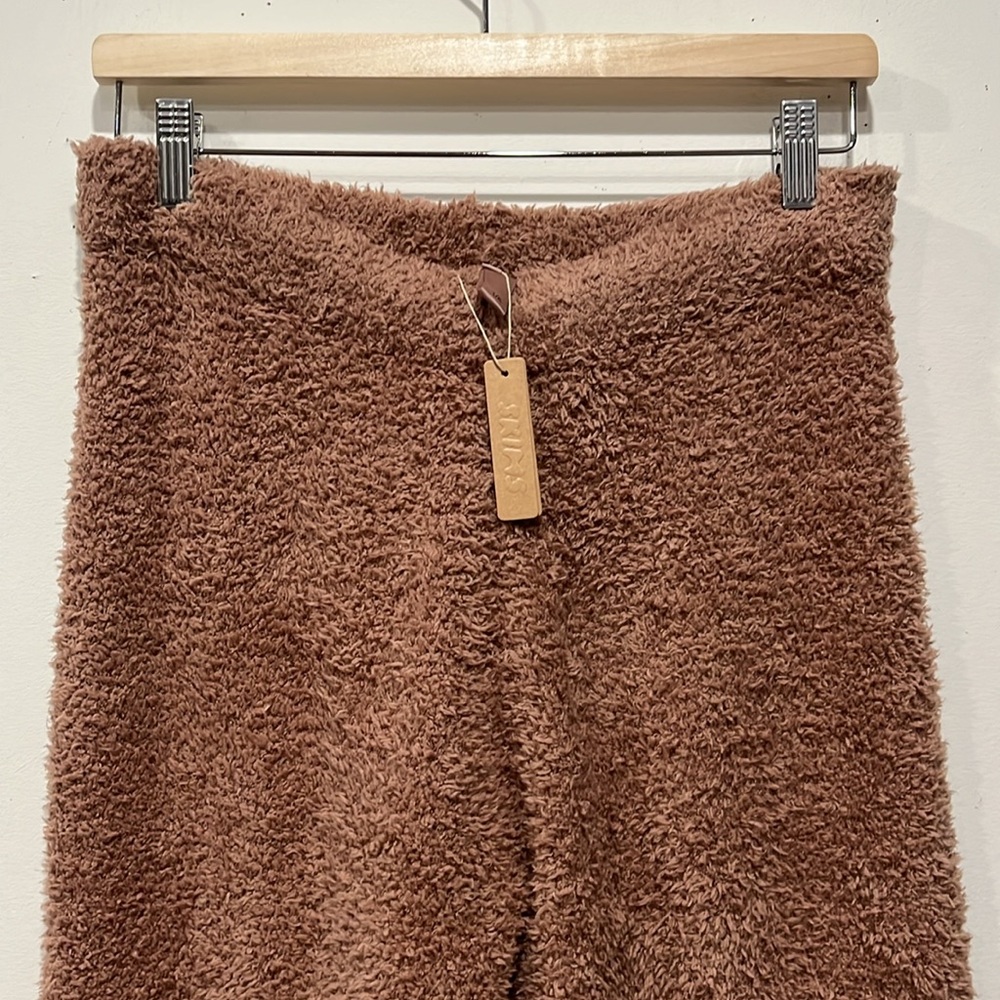 Skims Knit Sherpa Teddy Cozy Jogger Pant in Desert Tan size XL - Picture 3 of 14